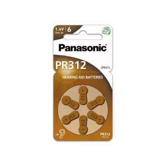   Batéria do načúvacieho prístroja PANASONIC PR312 zinok-vzduch 1,4 V (6 ks)