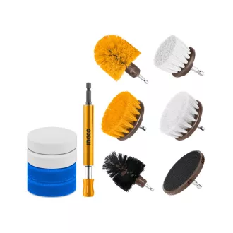 INGCO Sada kefiek 11 kusov s bitovým držiakom