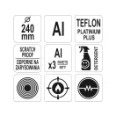 YATO GASTRO panvica s teflónovým povrchom indukčná 240 mm hliník