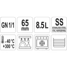 YATO GASTRO Inox vložka 65 mm GN 1/1