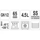 YATO GASTRO Inox vložka 65 mm GN 1/2