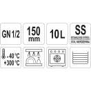 YATO GASTRO Inox vložka 150 mm GN 1/2