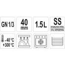 YATO GASTRO Inox vložka 40 mm GN 1/3