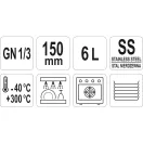 YATO GASTRO Inox vložka 150 mm GN 1/3