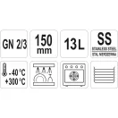 YATO GASTRO Inox vložka 150 mm GN 2/3