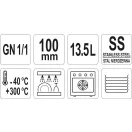 YATO GASTRO Inox vložka 100 mm GN 1/1