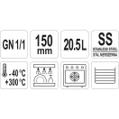 YATO GASTRO Inox vložka 150 mm GN 1/1