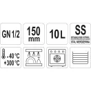 YATO GASTRO Inox vložka 150 mm GN 1/2