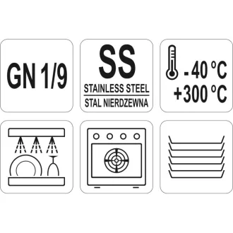 YATO GASTRO Inox vložné veko GN 1/9