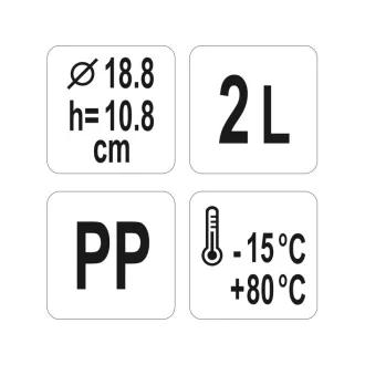 YATO GASTRO Plastové vedro 2 litre