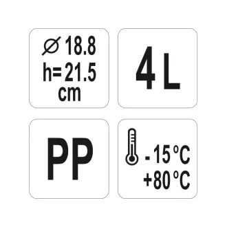YATO GASTRO Plastové vedro 4 litre