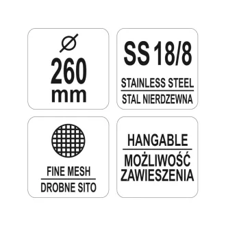 YATO GASTRO Filtračná lyžica 260 mm inox