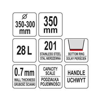 YATO GASTRO Inox vedro 28 litrov