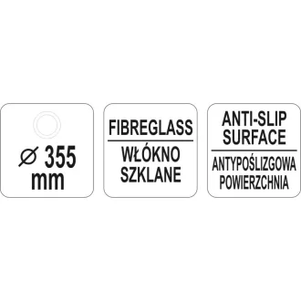 YATO GASTRO Okrúhla protišmyková vanička 355 mm