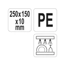 YATO GASTRO Doska na krájanie 250 x 150 x 10 mm PE biela