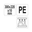 YATO GASTRO Doska na krájanie 300 x 220 x 10 mm PE biela