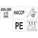 YATO GASTRO Doska na krájanie 450 x 300 x 13 mm PE zelená