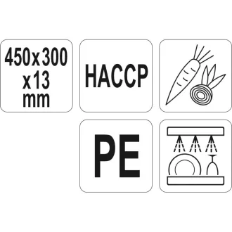 YATO GASTRO Doska na krájanie 450 x 300 x 13 mm PE zelená