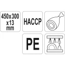 YATO GASTRO Doska na krájanie 450 x 300 x 13 mm PE hnedá