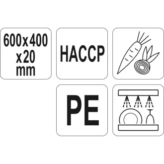 YATO GASTRO Doska na krájanie 600 x 400 x 20 mm PE zelená