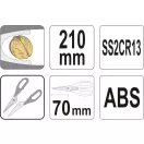 YATO GASTRO Kuchynské nožnice 210 mm sú rozoberateľné