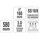 YATO GASTRO Inox filtračná lyžica 400 mm