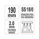YATO GASTRO Kliešte na pečené mäso 195 mm inox
