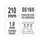 Servírovacie kliešte YATO GASTRO Inox 220 mm