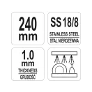 YATO GASTRO Kuchynské univerzálne kliešte 240 mm inox