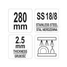 YATO GASTRO Inox stierka na tortu 285 mm