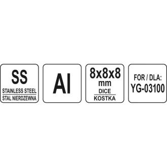 YATO GASTRO Kotúč na kocky 8 x 8 x 8 mm