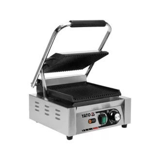   YATO GASTRO Kontaktný gril 320 mm 1800 W rebrovaná grilovacia doska