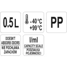 YATO GASTRO Plastová odmerka 500 ml