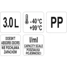 YATO GASTRO Plastová odmerka 3000 ml