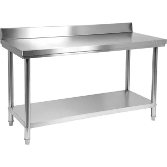   Pracovný stôl YATO GASTRO Inox so spodnou policou so zadným vyklápaním
