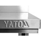 Pracovný stôl YATO GASTRO Inox so spodnou policou so zadným vyklápaním
