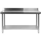 Pracovný stôl YATO GASTRO Inox so spodnou policou so zadným vyklápaním
