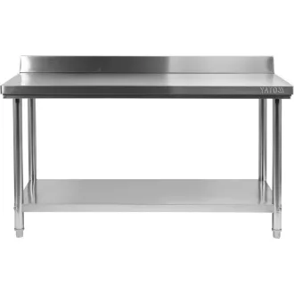   Pracovný stôl YATO GASTRO Inox so spodnou policou so zadným vyklápaním
