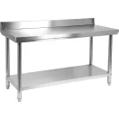 Pracovný stôl YATO GASTRO Inox so spodnou policou so zadným vyklápaním