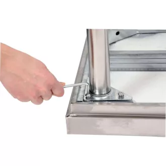   Pracovný stôl YATO GASTRO Inox so spodnou policou so zadným vyklápaním