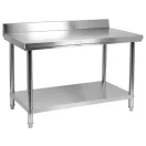 Pracovný stôl YATO GASTRO Inox so spodnou policou so zadným vyklápaním