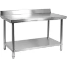Pracovný stôl YATO GASTRO Inox so spodnou policou so zadným vyklápaním