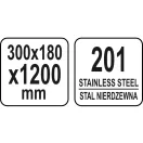 YATO GASTRO Inox nástenná polica 1200 x 300 x 180 mm