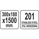 YATO GASTRO Inox nástenná polica 1500 x 300 x 180 mm