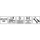 YATO GASTRO Aluplast regál 457 x 1210 mm