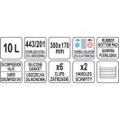 YATO GASTRO vaňa na rozvoz potravín dvojplášťová 10 litrov inox