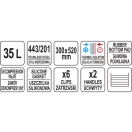 YATO GASTRO vaňa na rozvoz potravín dvojplášťová 35 litrov inox