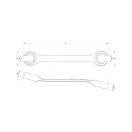 YATO kľúč na brzdové potrubie 8x10 mm CrV 6140