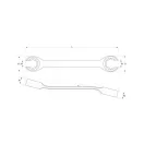 YATO kľúč na brzdové potrubie 13x14 mm CrV 6140