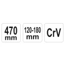 YATO Nastaviteľný kľúč 120-180 mm / 470 mm CrV